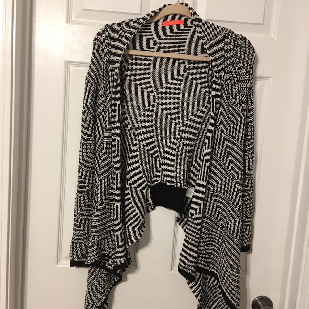 Black and white cardigan